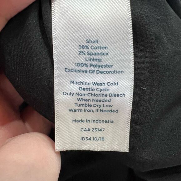 Talbots RSVP Floral Sateen Fit‎ & Flare Dress Black Hydrangeas Sz 2 Women’s - Picture 10 of 10